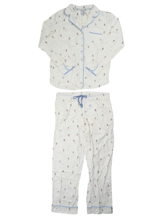 Petite Plume Other - Petite Plume Two-Piece Long Pajamas in Bateau